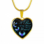 Angel Wings Heart a Piece of My Heart Lives in Heaven Heart Pendant Necklace - Heart Luxury Necklace (Gold Plated) Angel Wings Heart a Piece of My Heart Lives in Heaven Heart Pendant Necklace - Heart Luxury Necklace (Gold Plated)