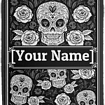 Personalized Sugar Skull Rose Fleece Blanket - Mink Blanket - Woven Blanket, White, Cozy Plush Fleece Blanket - 50x60