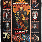This Is My Horror Movie Watching Blanket Old Horror Movie Characters Fleece Blanket - Premium Sherpa Blanket, White, Cozy Plush Fleece Blanket - 50x60
