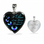 Angel Wings Heart a Piece of My Heart Lives in Heaven Heart Pendant Necklace - Heart Luxury Necklace (Silver) Angel Wings Heart a Piece of My Heart Lives in Heaven Heart Pendant Necklace - Heart Luxury Necklace (Silver)
