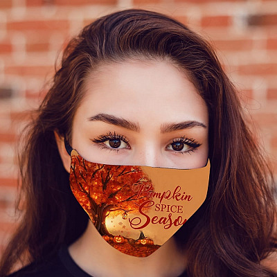 Alternative view of Pumpkin Spice Season Washable Reusable Custom - Printed Cloth Face Mask Cover