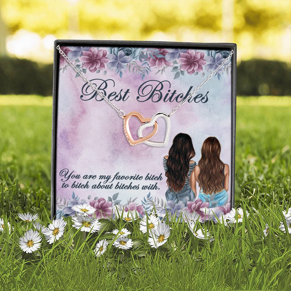 12O.Best Bitches(4) Interlocking Hearts Necklace 2