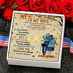 To My Wife I Didn't Marry You So I Could Live with You Infinity Heart Pendant Necklace