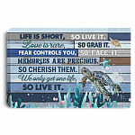 Turtle Life Is Short So Live It Love Is Rare So Grab It Gallery Wrapped Framed Canvas Prints - Unframed Poster, White, 0.75'' Framed Canvas Turtle Life Is Short So Live It Love Is Rare So Grab It Gallery Wrapped Framed Canvas Prints - Unframed Poster, White, 0.75'' Framed Canvas