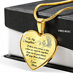 To My Daughter If There Ever Comes A Day When We Can’t Be Together Christopher Robin Heart Pendant Necklace - Heart Luxury Necklace (Gold Plated)