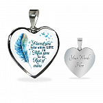 I Loved You Your Whole Life I'll Miss You For The Rest Of Mine Heart Pendant Necklace - Heart Luxury Necklace (Silver)