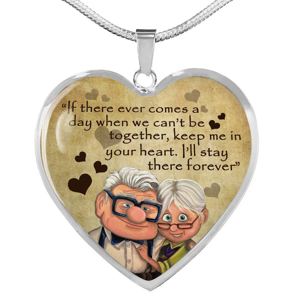 To My Wife If There ever Comes A Day When We Can't Be Together Keep Me In Your Heart Heart Pendant Necklace - Heart Luxury Necklace (Silver) To My Wife If There ever Comes A Day When We Can't Be Together Keep Me In Your Heart Heart Pendant Necklace - Heart Luxury Necklace (Silver)