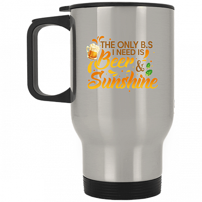 14 oz. Silver Travel Mug