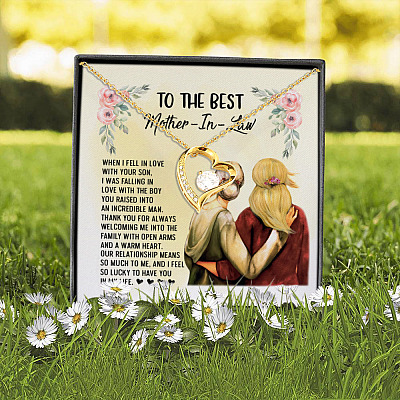To The Best Mother In Law I Fell In Love With Your Son Heartfelt Card Jewelry Forever Love Pendant Necklace