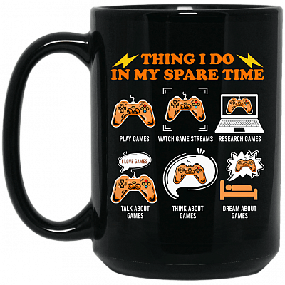 15 oz. Black Mug
