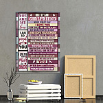 3VT. To My Girlfriend Wood canvas mockup