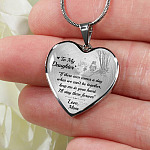 To My Daughter If There Ever Comes A Day When We Can’t Be Together Christopher Robin Heart Pendant Necklace - Heart Luxury Necklace (Silver)