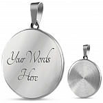 Circle Necklace Engraving Sample