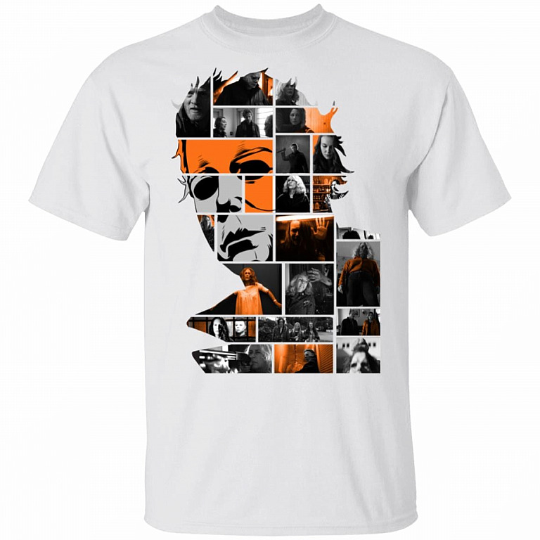 Michael Myers Shirt - Horror Movies Shirt - Horror Character Shirt - Halloween Michael Myers Shirt, White, Unisex T-Shirt