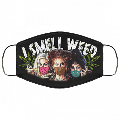 Hocus Pocus I Smell Weed Funny Washable Reusable Custom - Printed Cloth Face Mask Cover, Black, Cloth Face Cover – Medium/Large