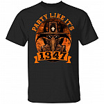 Party Like It 1347 T-Shirt - Funny Boardgame Shirt, Black, Unisex T-Shirt