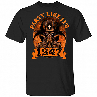 Party Like It 1347 T-Shirt - Funny Boardgame Shirt, Black, Unisex T-Shirt