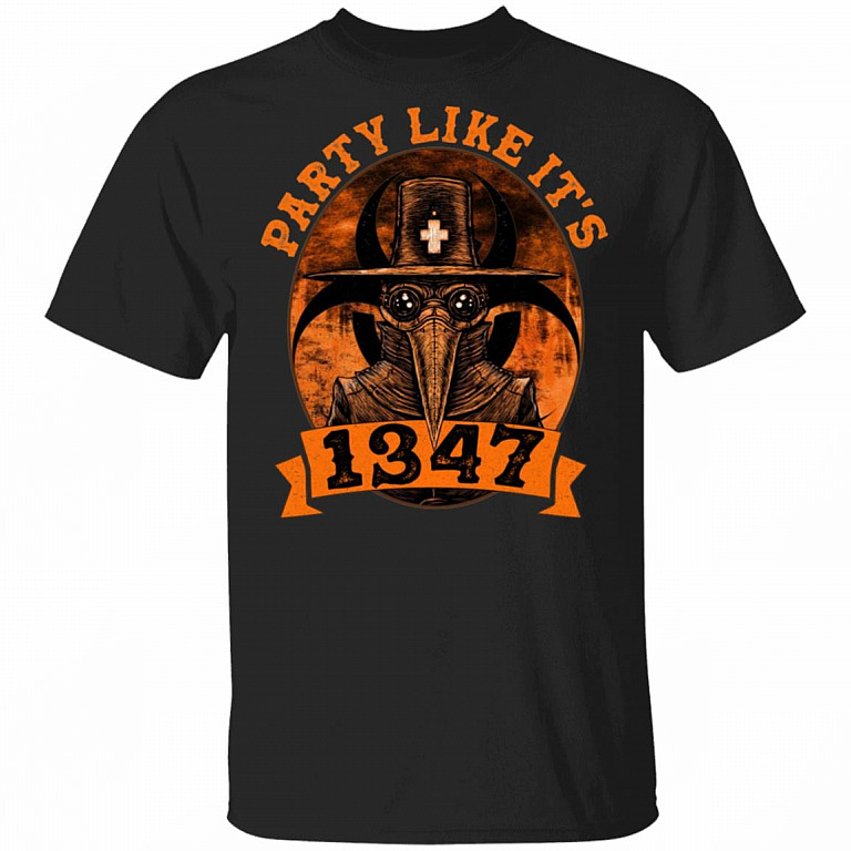 Party Like It 1347 T-Shirt - Funny Boardgame Shirt, Black, Unisex T-Shirt