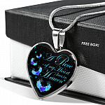 Angel Wings Heart a Piece of My Heart Lives in Heaven Heart Pendant Necklace - Heart Luxury Necklace (Silver) Angel Wings Heart a Piece of My Heart Lives in Heaven Heart Pendant Necklace - Heart Luxury Necklace (Silver)