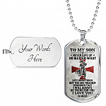 To My Son Never Give Up No Matter What Life Can Be Tough But You Are Tougher Dog Tag Pendant Necklace - Dog Tag (Silver) To My Son Never Give Up No Matter What Life Can Be Tough But You Are Tougher Dog Tag Pendant Necklace - Dog Tag (Silver)
