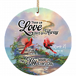 Personalized Those We Love Don't Go Away They Fly Beside Us in Memory Mom - Dad Circle Ceramic Ornament, White, Ceramic Circle Ornament Personalized Those We Love Don't Go Away They Fly Beside Us in Memory Mom - Dad Circle Ceramic Ornament, White, Ceramic Circle Ornament