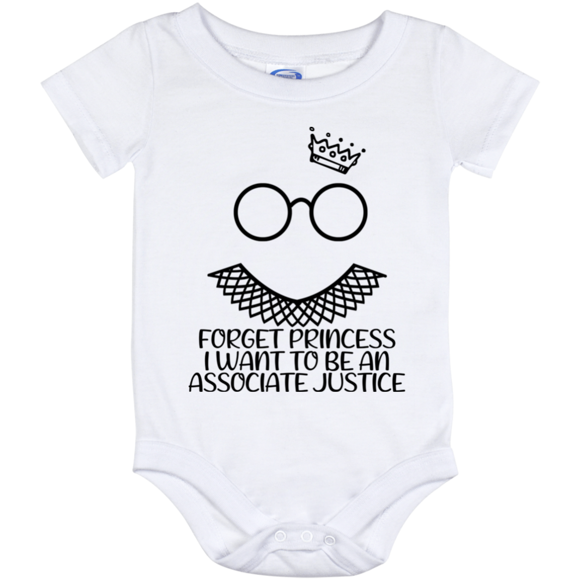 Forget Princess I Want to Be an Associate Justice RGB Baby Onesie - Toddler Infant Bodysuit, White, Baby Onesie - 12 Month Forget Princess I Want to Be an Associate Justice RGB Baby Onesie - Toddler Infant Bodysuit, White, Baby Onesie - 12 Month