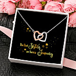The Best Sisters Are Born In January Interlocking Hearts Pendant Necklace - Sister Birthday Gifts from Sister