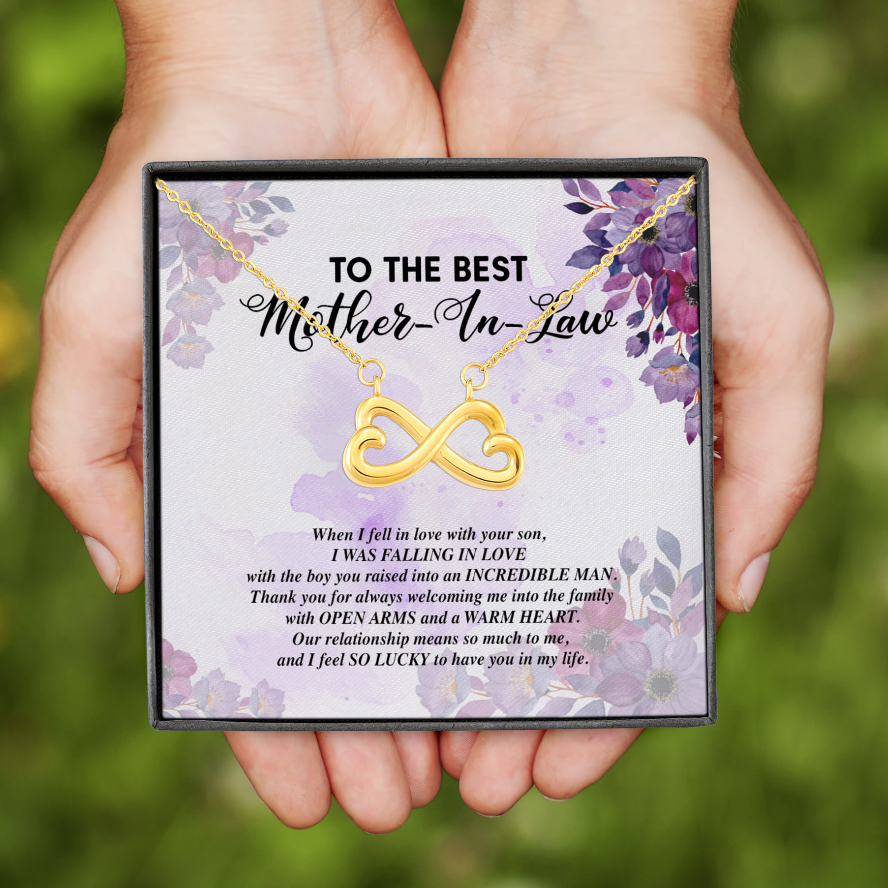 4LV. With Your Son(4) Infinity Heart Necklace (Gold)