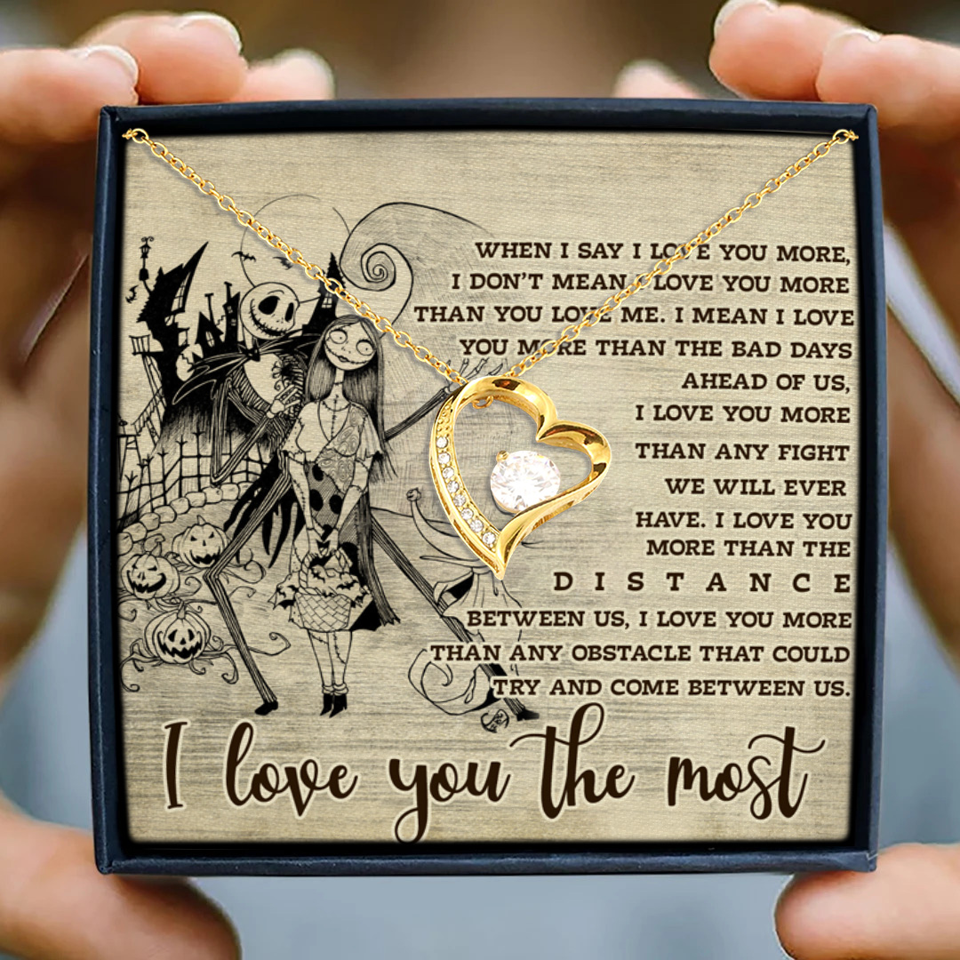 5. Love You Most(6) Forever Love Necklace (Gold) 3