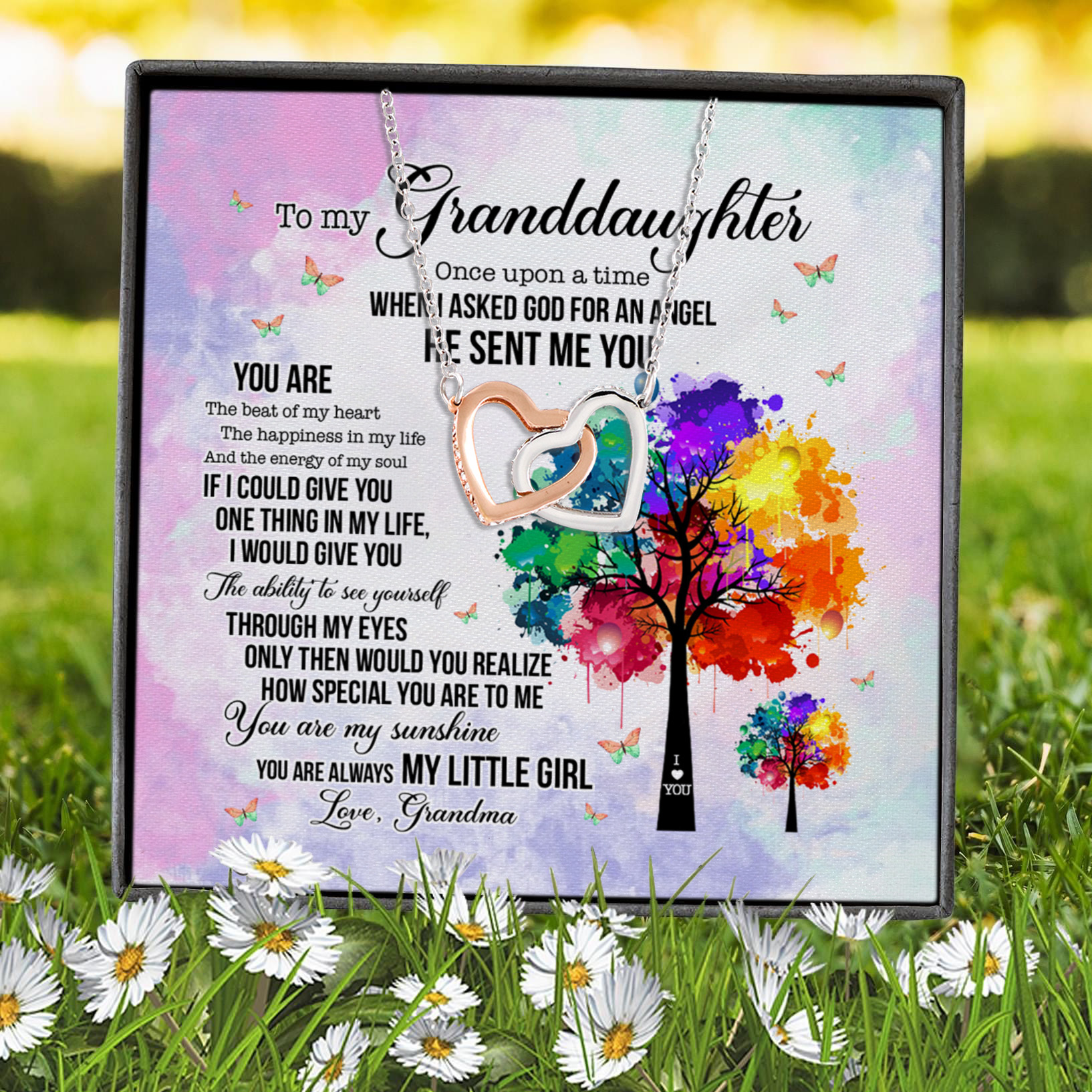 2. To My Granddaughter(7) Interlocking Hearts Necklace 7