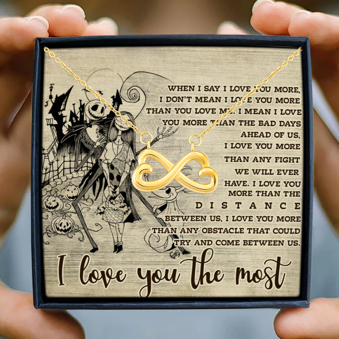 5. Love You Most(6) Infinity Heart Necklace (Gold) 3