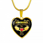Dad To My Daughter You Are Amazing Always Remember That Heart Pendant Necklace - Father Daughter Necklace - Heart Luxury Necklace (Gold Plated)