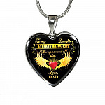 Dad To My Daughter You Are Amazing Always Remember That Heart Pendant Necklace - Father Daughter Necklace - Heart Luxury Necklace (Silver)