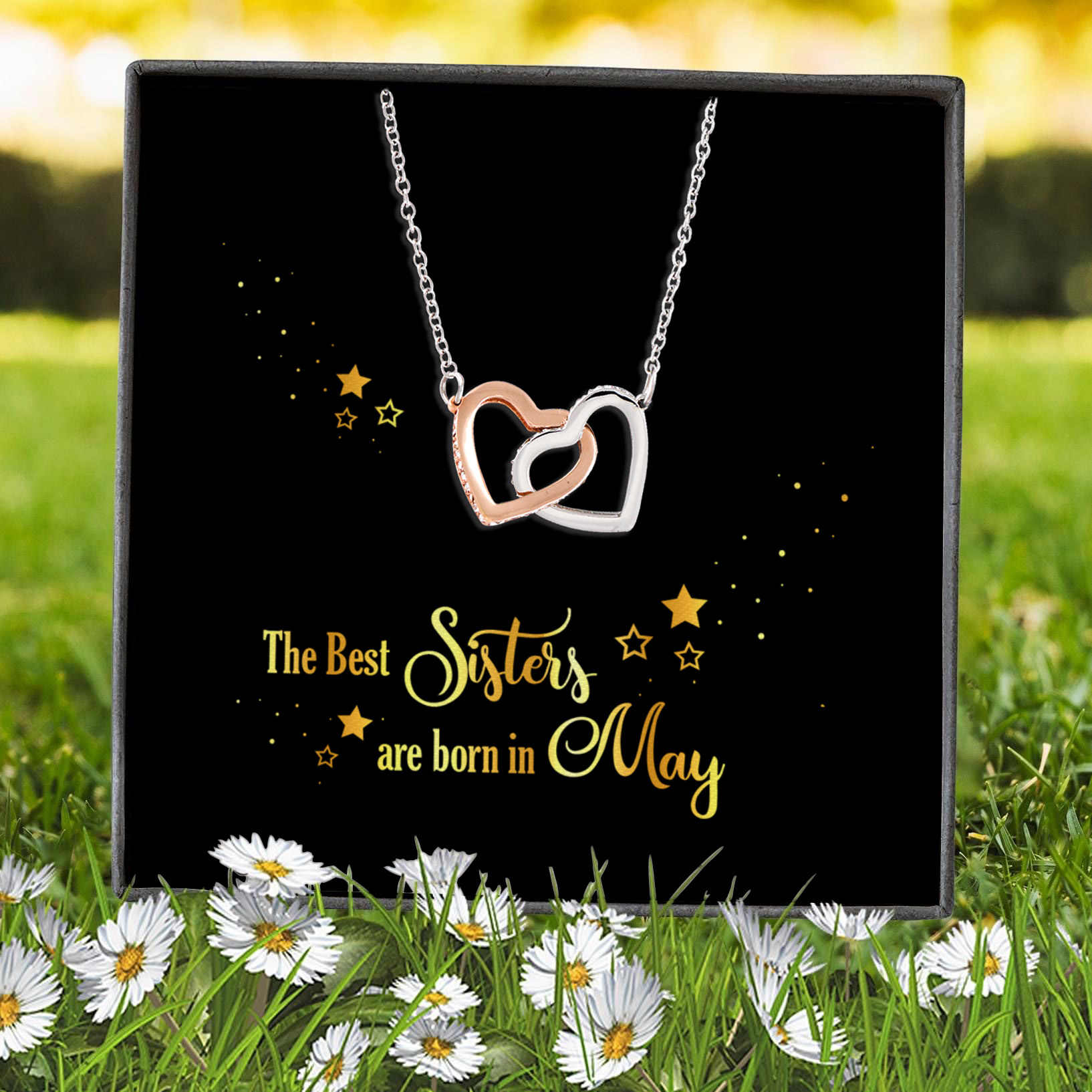 8Th. Best Sister 5 Interlocking Hearts Necklace 7