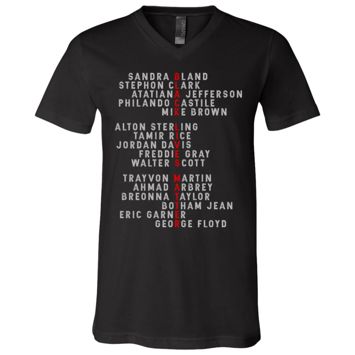 Say Their Name T-Shirt - V-Neck, Black, V-Neck T-Shirt