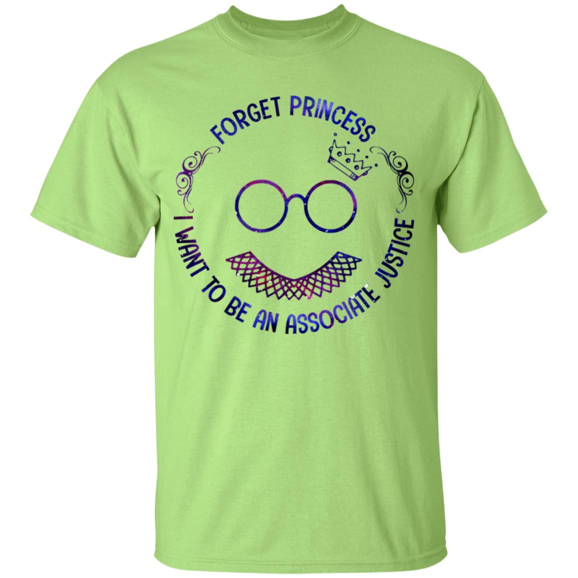 Forget Princess I Want To Be An Associate Justice Feminism RBG Collar T-Shirt For Kids - RBG Youth Tee, Mint Green, Youth T-Shirt