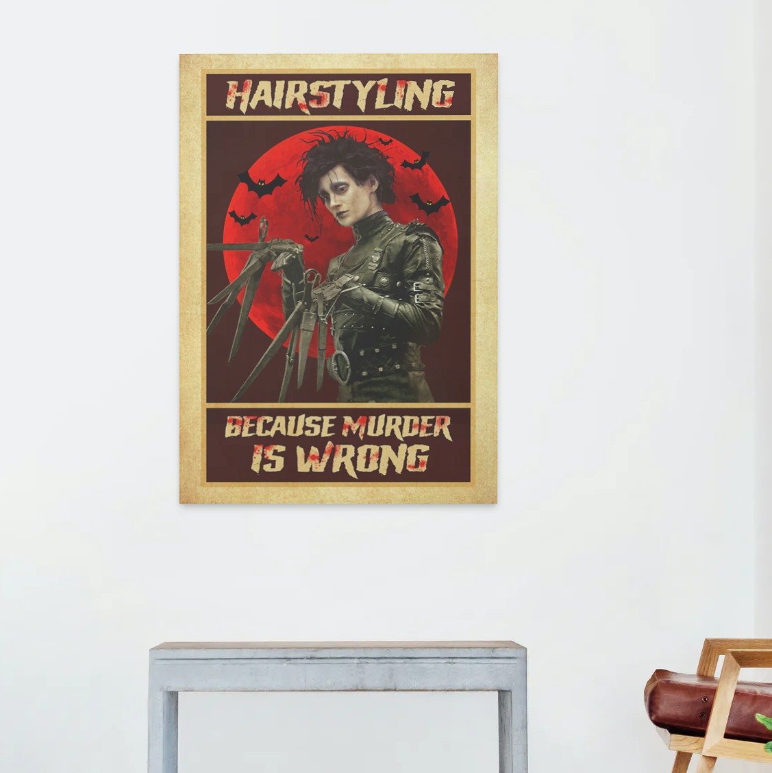 67 HG. Hair Stylist Because Murder Is Wrong canvas mk 1