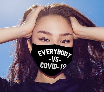 Alternative view of Everybody Together Washable Reusable Custom - Printed Cloth Face Mask Cover