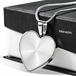 Custom Image Family and Your Love Heart Pendant Necklace - Heart Luxury Necklace (Silver)