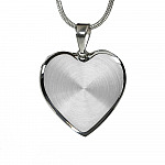 Custom Image Family and Your Love Heart Pendant Necklace - Heart Luxury Necklace (Silver)