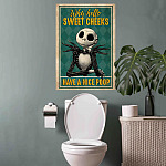 3VT. Have Nice Poop Skellington canvas mockup