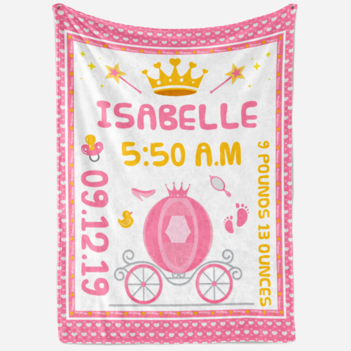 9. Birthday Blanket Baby - Girl - mk2 - vanilla - FF88AC - FFC512
