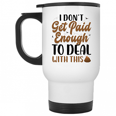 14 oz. White Travel Mug