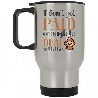 14 oz. Silver Travel Mug
