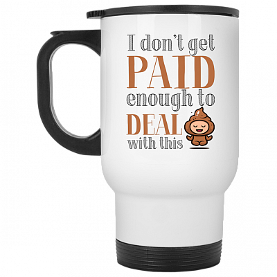 14 oz. White Travel Mug