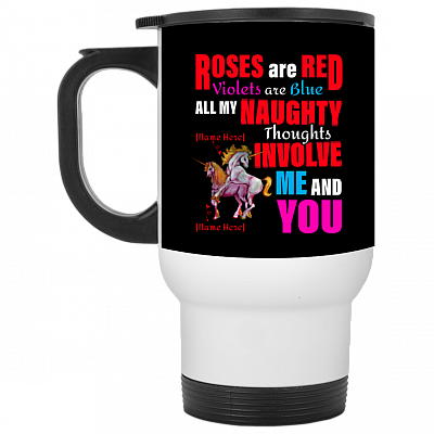 14 oz. White Travel Mug