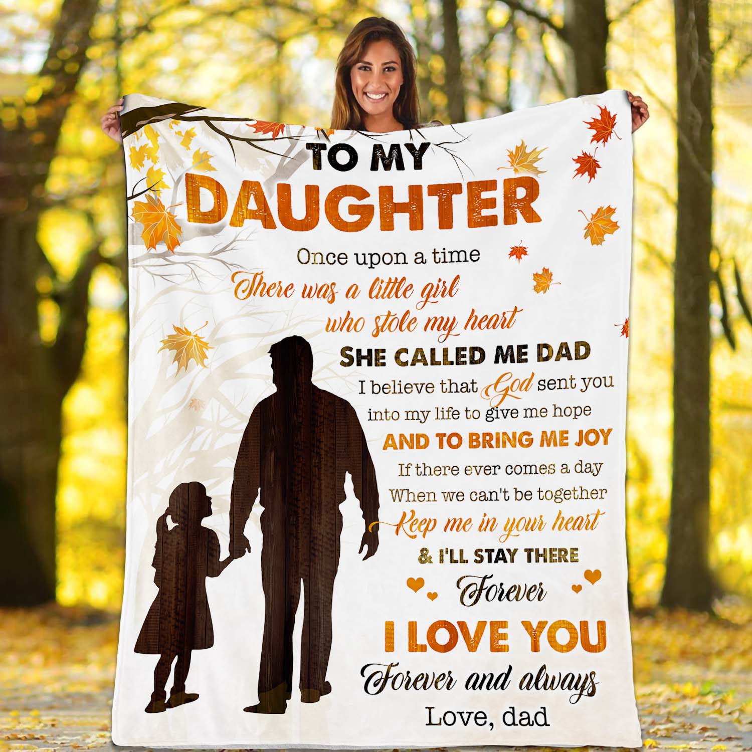 2VT. To My Daughter Once Upon A Time blanket mockup