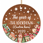 Personalized Family Name The Year Of The Lockdown 2020 Christmas Ornament Keepsake - Circle Ceramic Ornament, White, Circle Ornament Personalized Family Name The Year Of The Lockdown 2020 Christmas Ornament Keepsake - Circle Ceramic Ornament, White, Circle Ornament