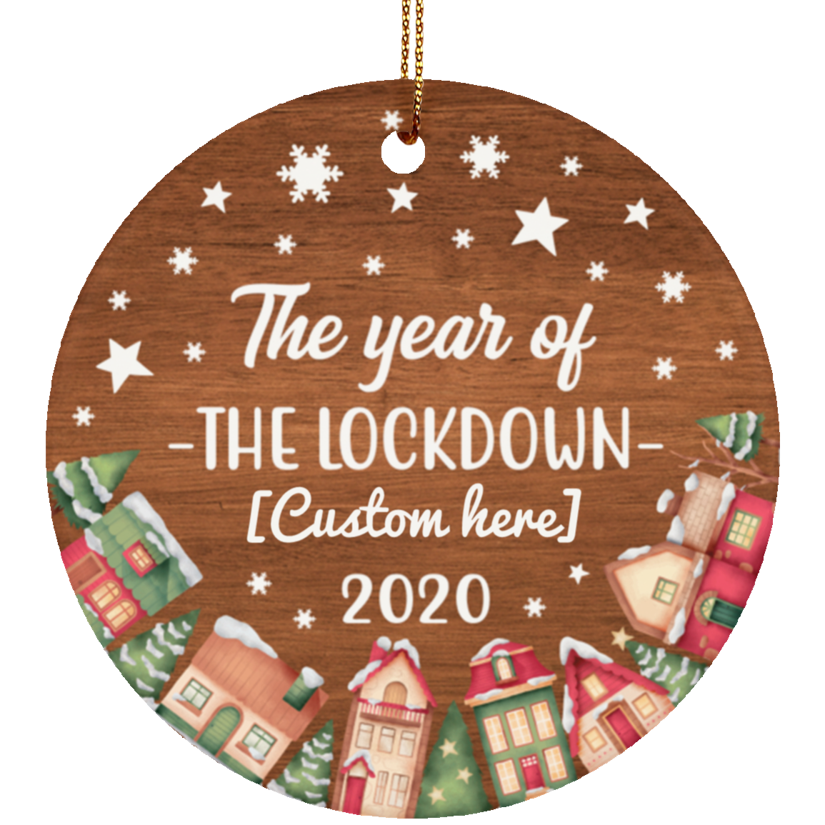 Personalized Family Name The Year Of The Lockdown 2020 Christmas Ornament Keepsake - Circle Ceramic Ornament, White, Circle Ornament Personalized Family Name The Year Of The Lockdown 2020 Christmas Ornament Keepsake - Circle Ceramic Ornament, White, Circle Ornament