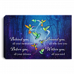 Behind You All Your Memories Before You Your Dreams Memorial Hummingbird Saying Framed Canvas Unframed Poster, White, 0.75'' Framed Canvas Behind You All Your Memories Before You Your Dreams Memorial Hummingbird Saying Framed Canvas Unframed Poster, White, 0.75'' Framed Canvas